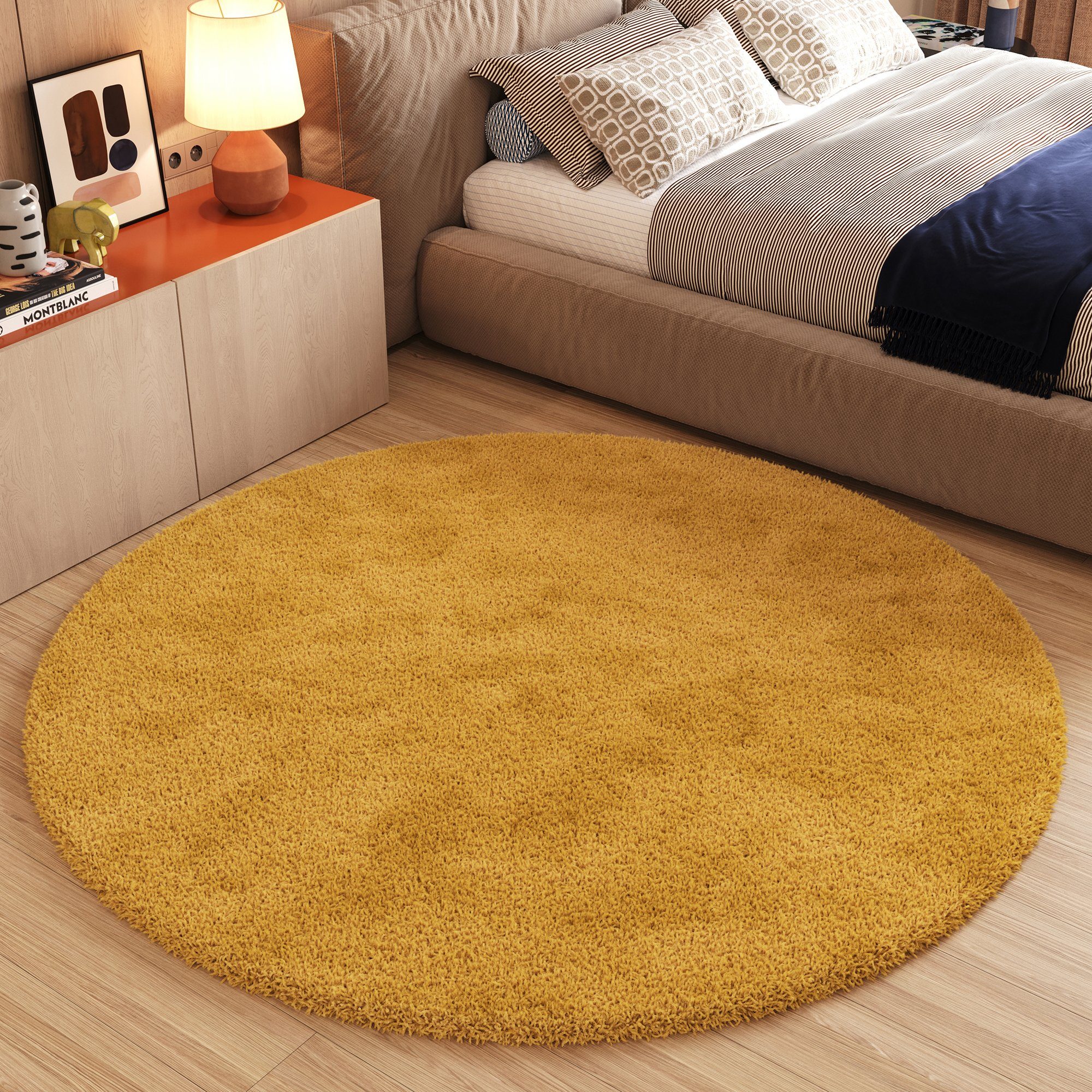 Tapiso Hochflor-Teppich ESSENCE, rund, Höhe: 40 günstig online kaufen