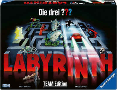 Ravensburger Spiel, Familienspiel Die drei ??? Labyrinth - Team Edition, Made in Europe; FSC® - schützt Wald - weltweit