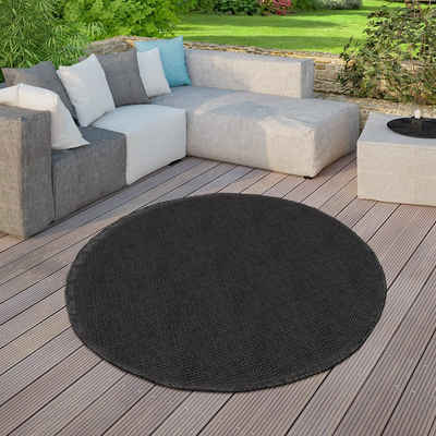 Outdoorteppich In-& Outdoorteppich Terrasse Küche Balkon Wetterbeständig, TT Home, rund, Höhe: 4 mm