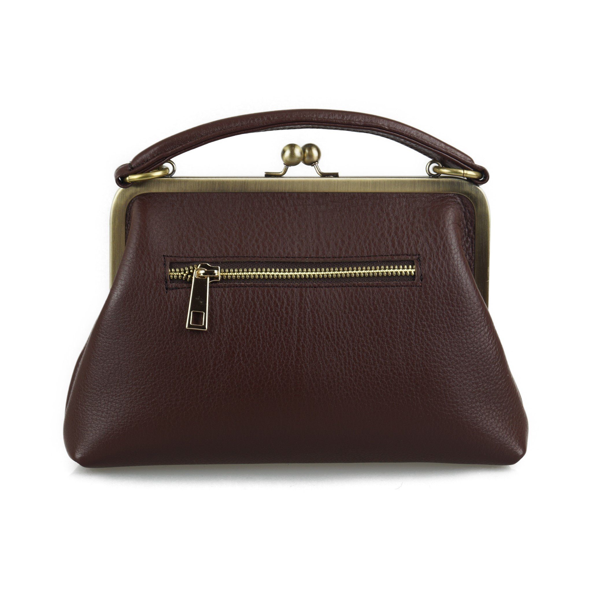 Taschenkinder Umhängetasche Leder Handtasche "Kleine Olive" in braun Schultertasche Vintage Tasche, Echtes Leder vom Rind