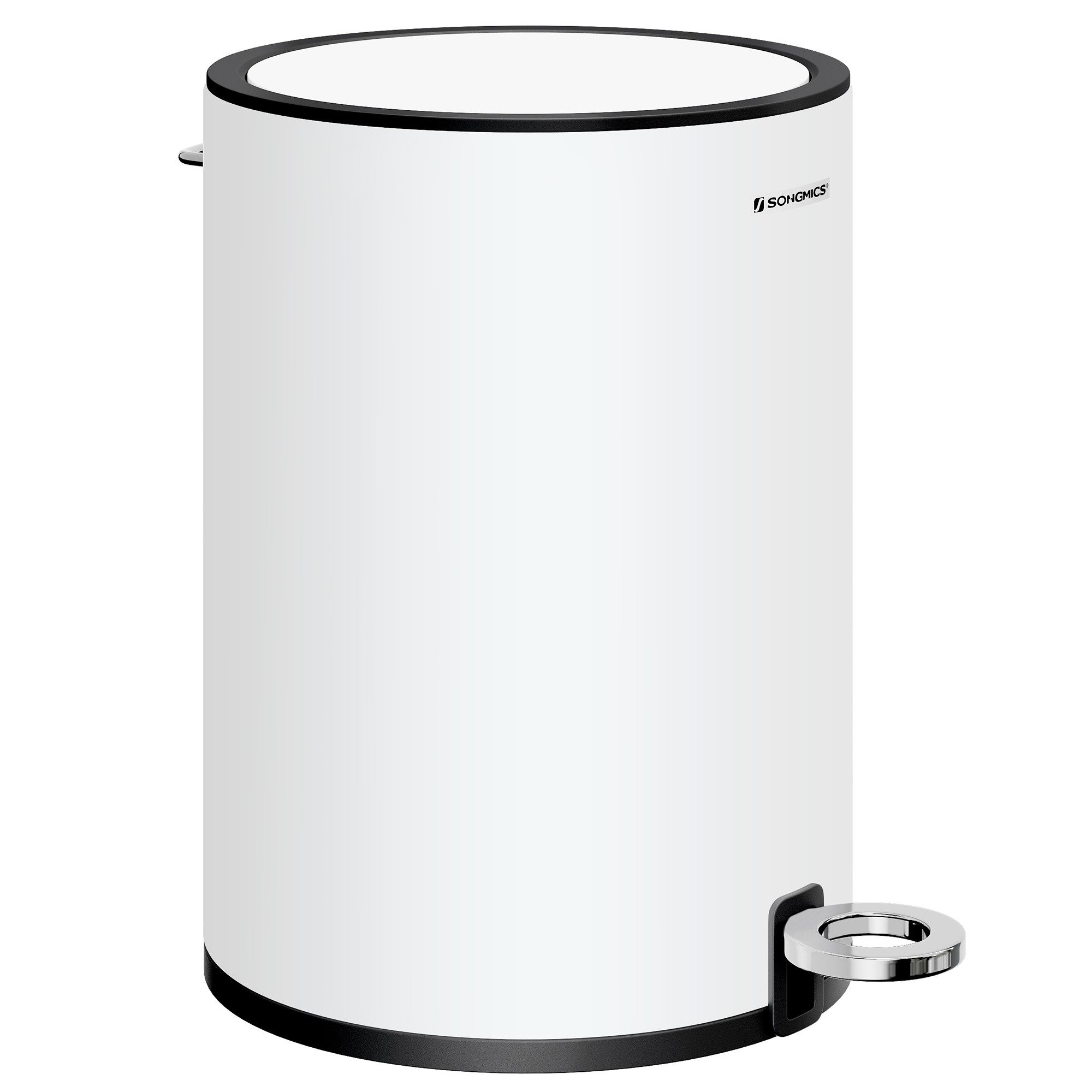 SONGMICS Kosmetikeimer herausnehmbarer Inneneimer aus Kunststoff, für Badezimmer, Mülleimer Bad, Abfalleimer, Softclose, 3 Liter