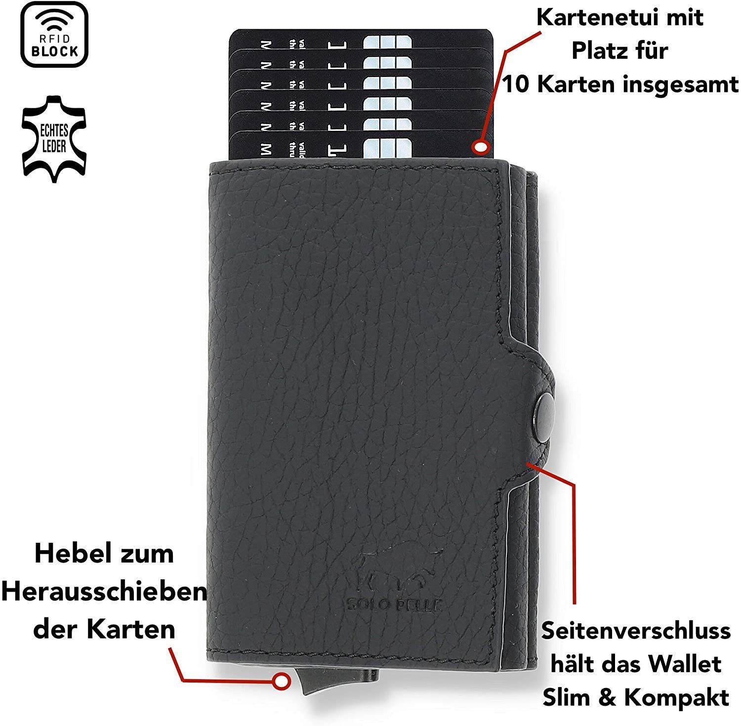 Solo Pelle Geldbörse Kartenetui, Kreditkartenetui, Leder günstig online kaufen
