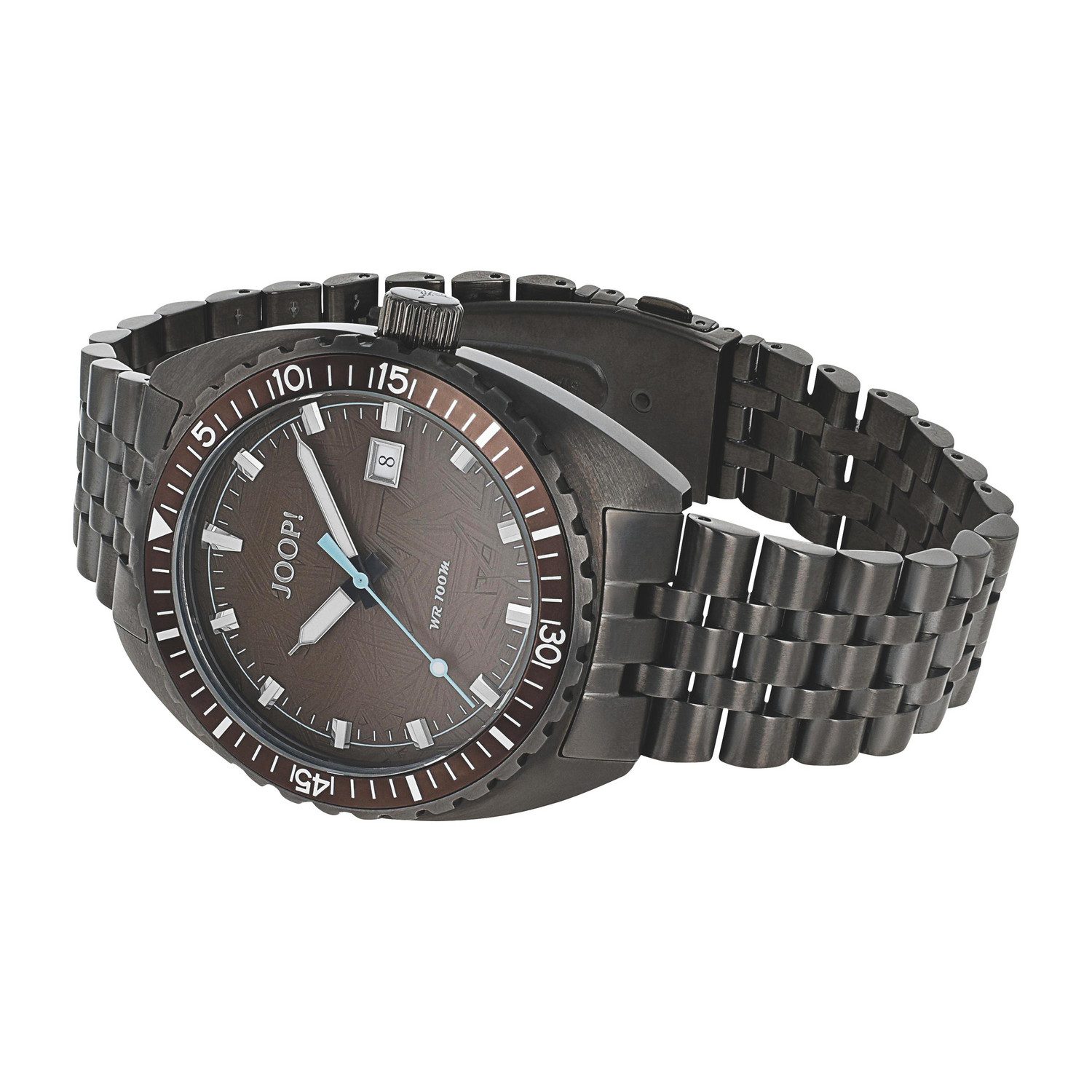 JOOP! Quarzuhr 2100491, Armbanduhr, Herrenuhr, Edelstahlarmband, analog, Jahr, Monat