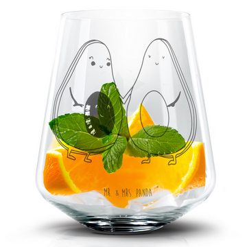 Mr. & Mrs. Panda Cocktailglas Avocado Pärchen - Transparent - Geschenk, Frucht, Avocados, Cocktail, Premium Glas, Personalisierbar