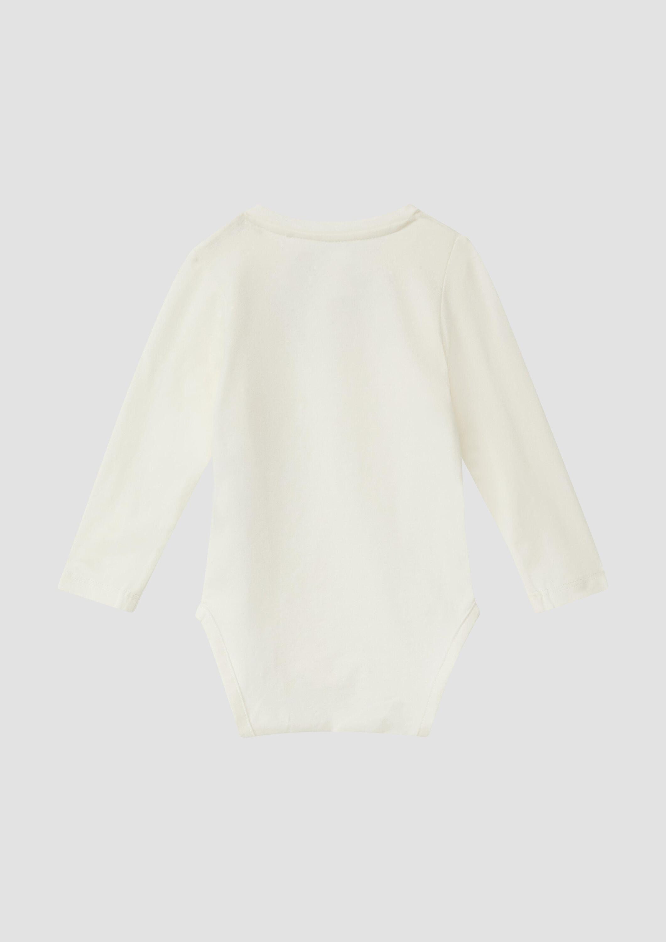 s.Oliver Shirtbody T-Shirt Body Langarmbody mit Druckknöpfen und Fliege