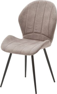MCA furniture 4-Fußstuhl Lima (Set, 2 St), 2er Set Stühle mit Stoffbezug im Antiklook, Stuhl belastbar bis 120 kg