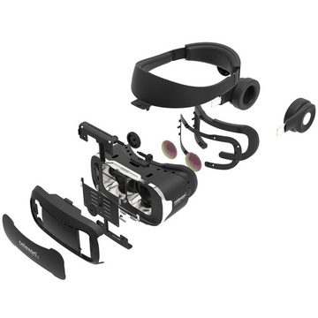 Celexon Expert - 3D Virtual Reality Brille VRG Plus Virtual-Reality-Headset (Passiv, Pupillen- / Sehstärkeneinstellung, für Smartphones von 3,5” bis 5,7)
