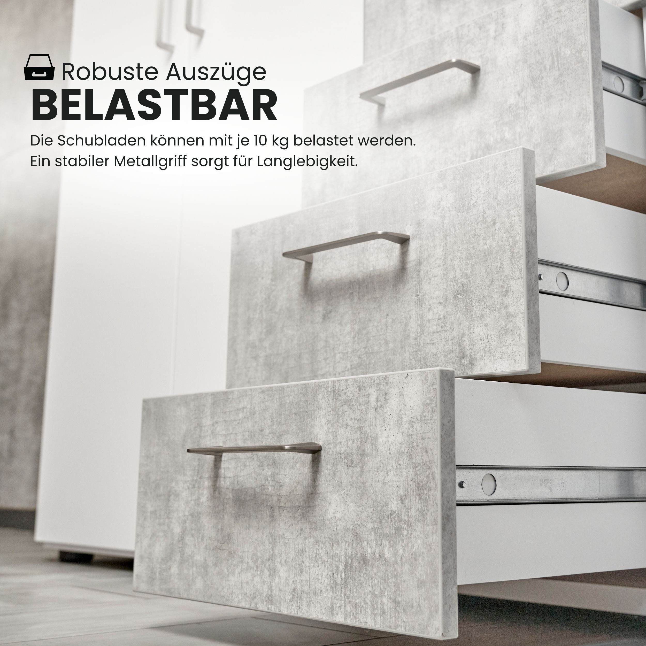 bümö Aktenregal smart Schubladen Regal - 4 Schübe, Dekor: Weiß