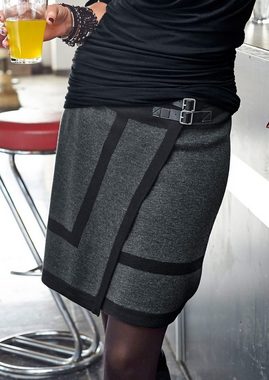 Aniston CASUAL Wickelrock mit seitlichen Schnallen verziert