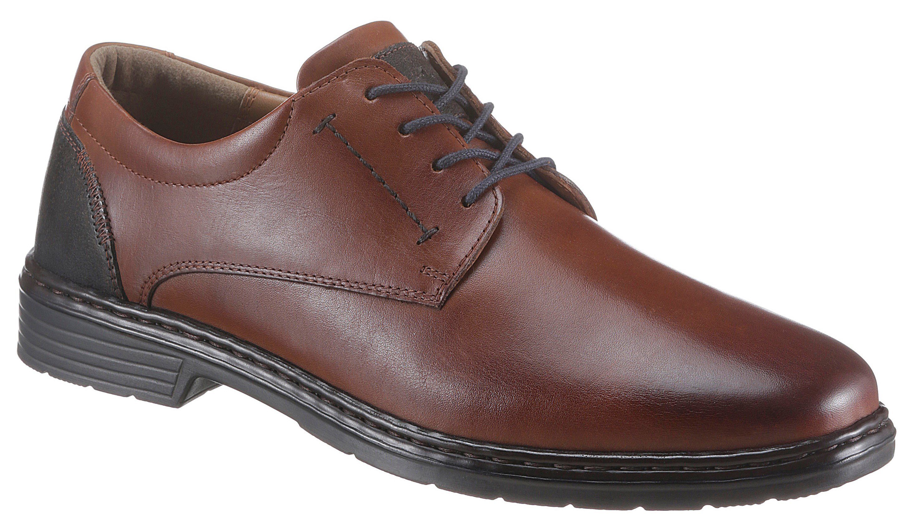 Alastair im cognac leichten Schnürschuh Used-Look Josef Seibel