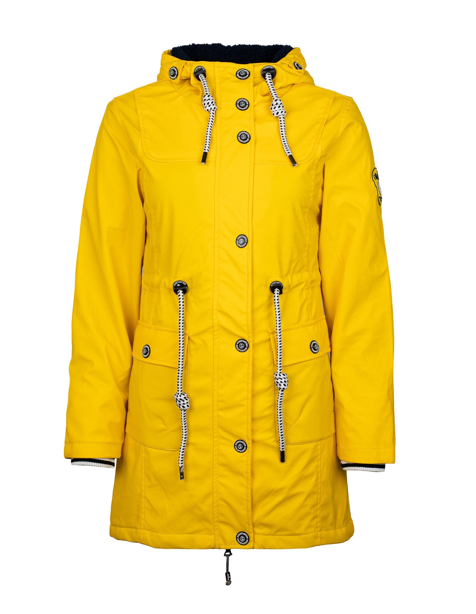 Schietwetter Regenjacke Damen gefüttert, wasserdicht, winddicht wasserdicht, winddicht, warm