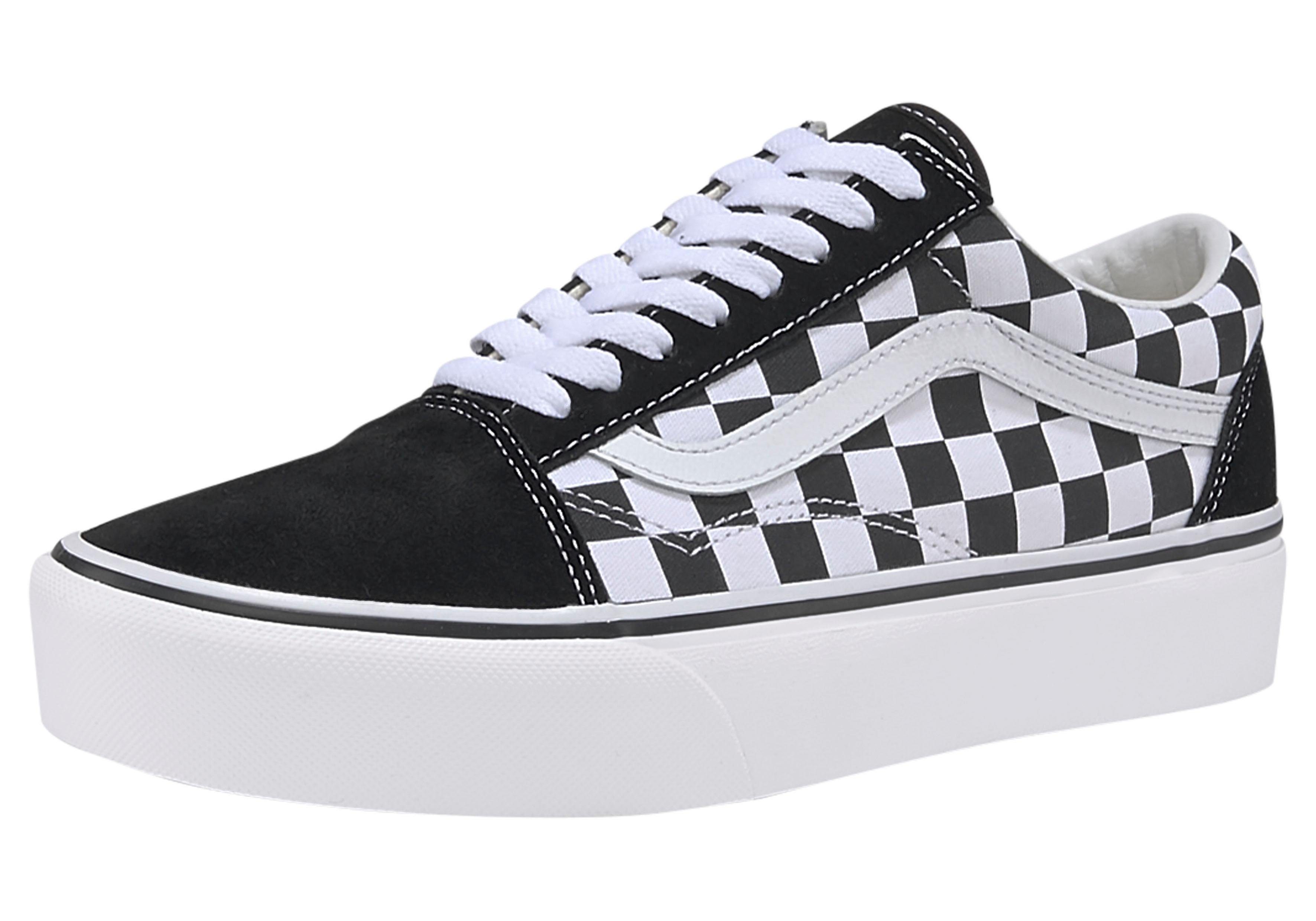 Vans Old Skool Platform Plateausneaker aus textilem Canvas-Material günstig online kaufen