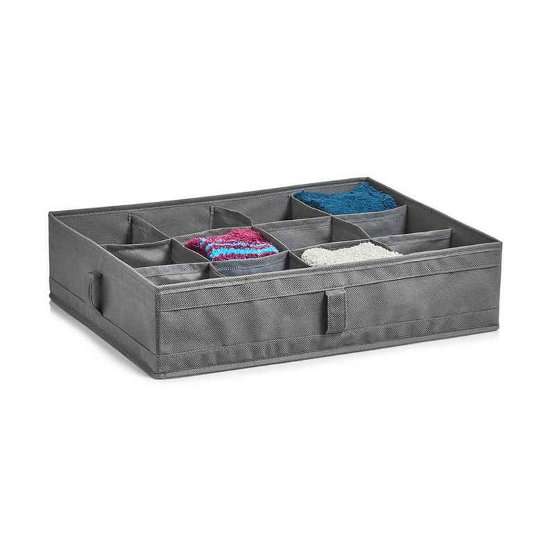 HTI-Living Aufbewahrungsbox Aufbewahrungsbox mit Unterteilung 12 Fächer (1 St., 1 Aufbewahrungsbox mit Unterteilung ohne Dekoration), Ordungsbox schmal für Schränke faltbar