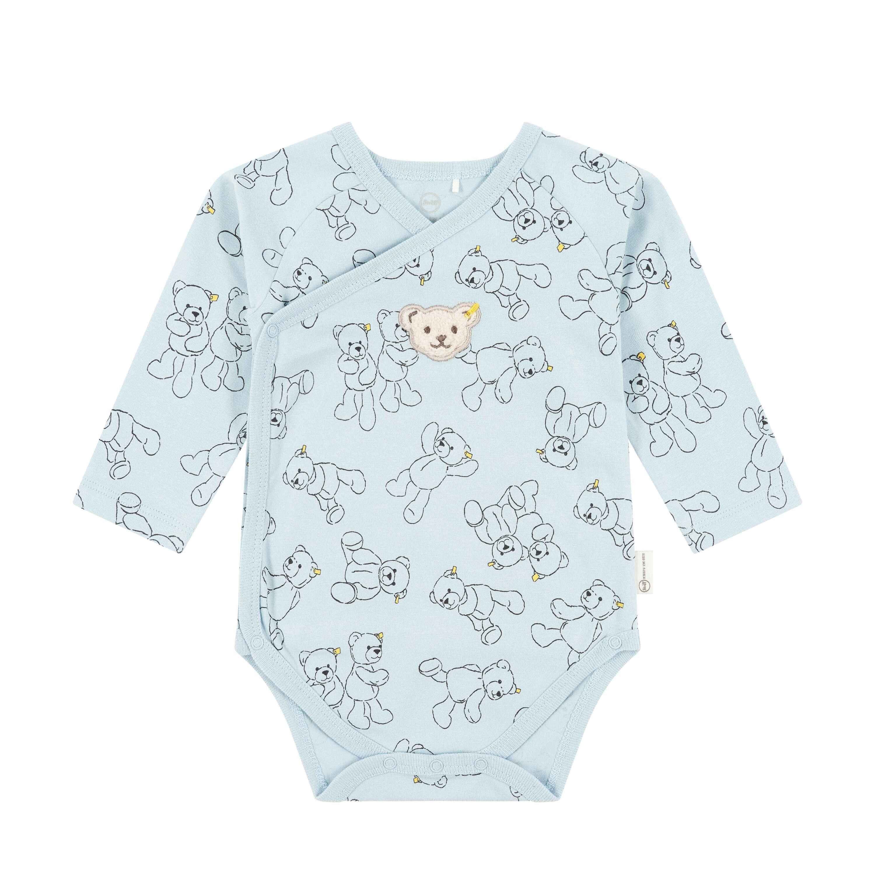 Steiff Wickelbody Wickelbody Blue Cashmere Baby langarm Wellness