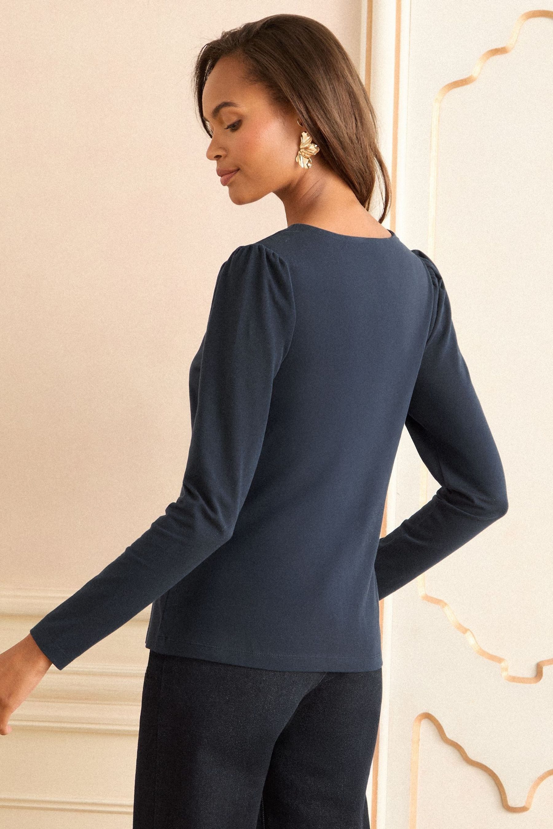 Love & Roses Langarmbluse Love & Roses Jersey-Shirt mit Bogenkanten, Regula günstig online kaufen