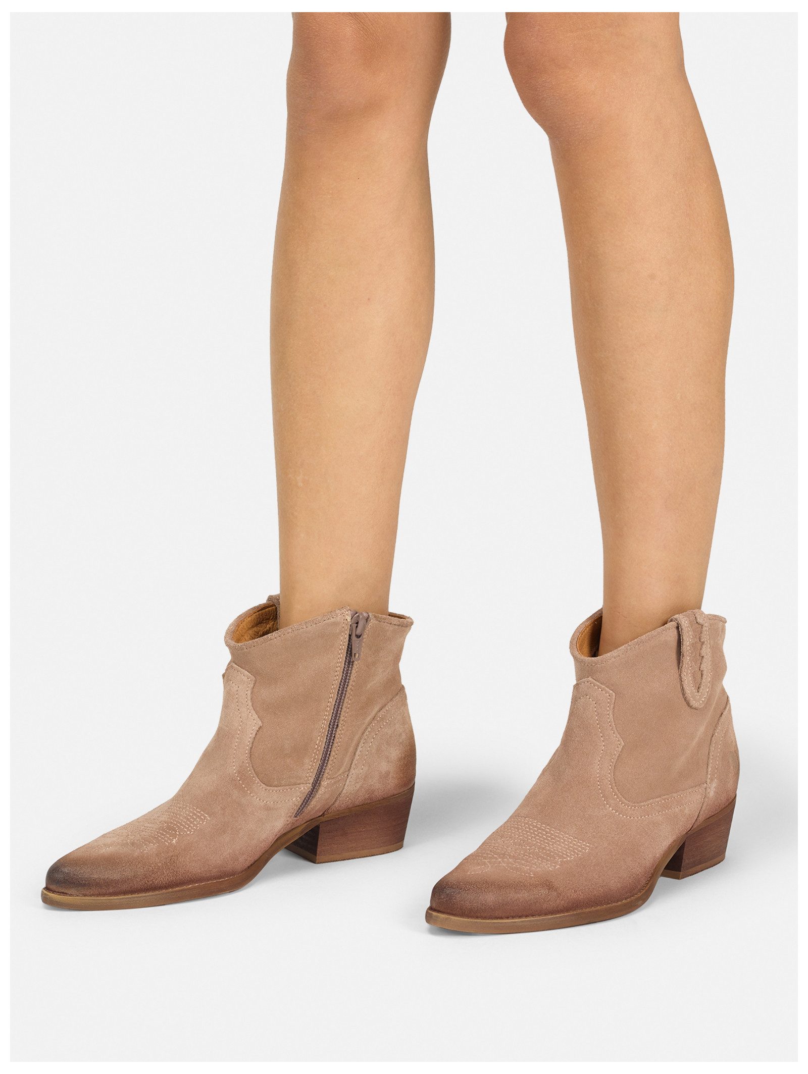 Felmini Stiefelette Leder . Cowboy Stiefelette günstig online kaufen