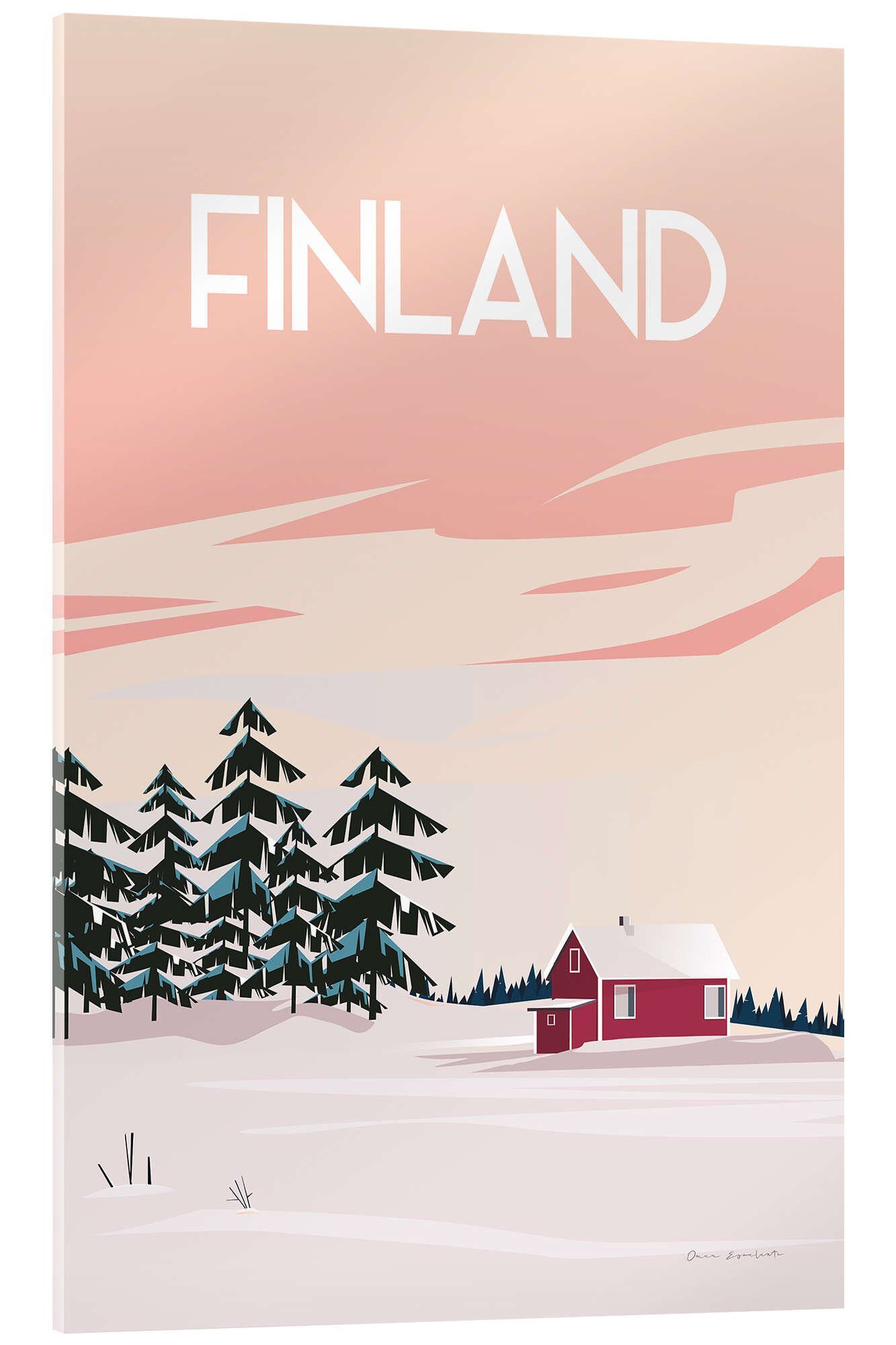 Posterlounge Acrylglasbild Omar Escalante, Finnland II, Illustration