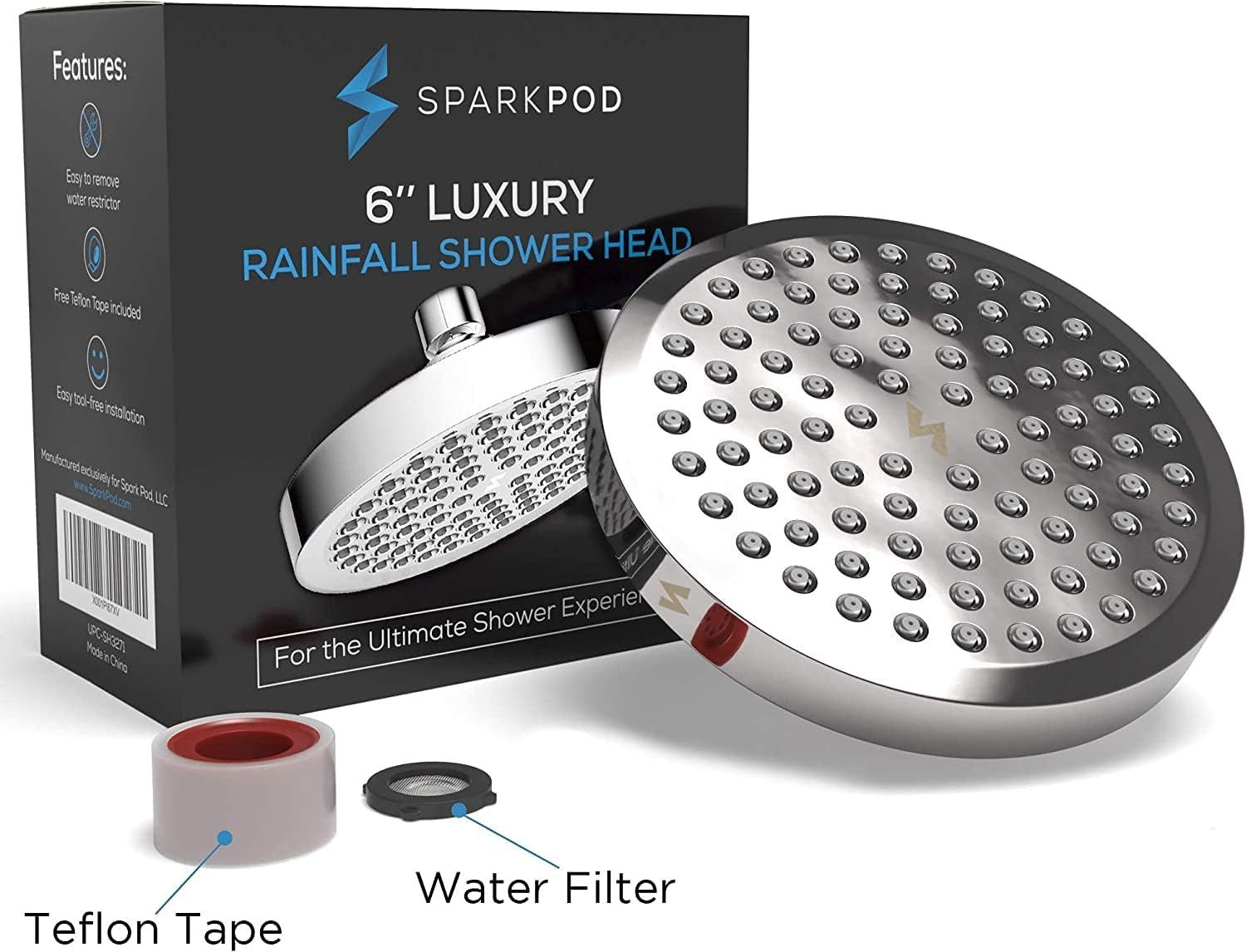 sparkpod Regenduschkopf Luxus XL Hochdruck Duschkopf günstig online kaufen