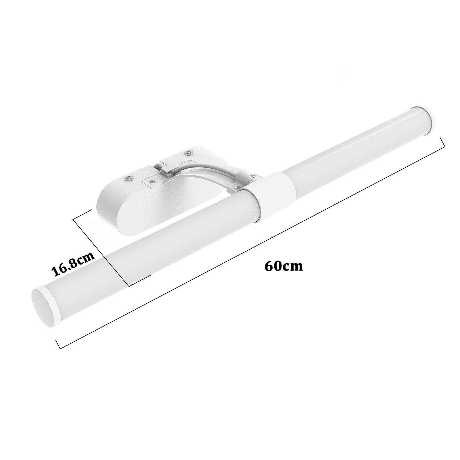 Nettlife LED Spiegelleuchte Zimmer 4000K Spiegellampe Schwarz/Weiß, LED fest integriert, Neutralweiß, Geeignet für – Bild 4 von 5