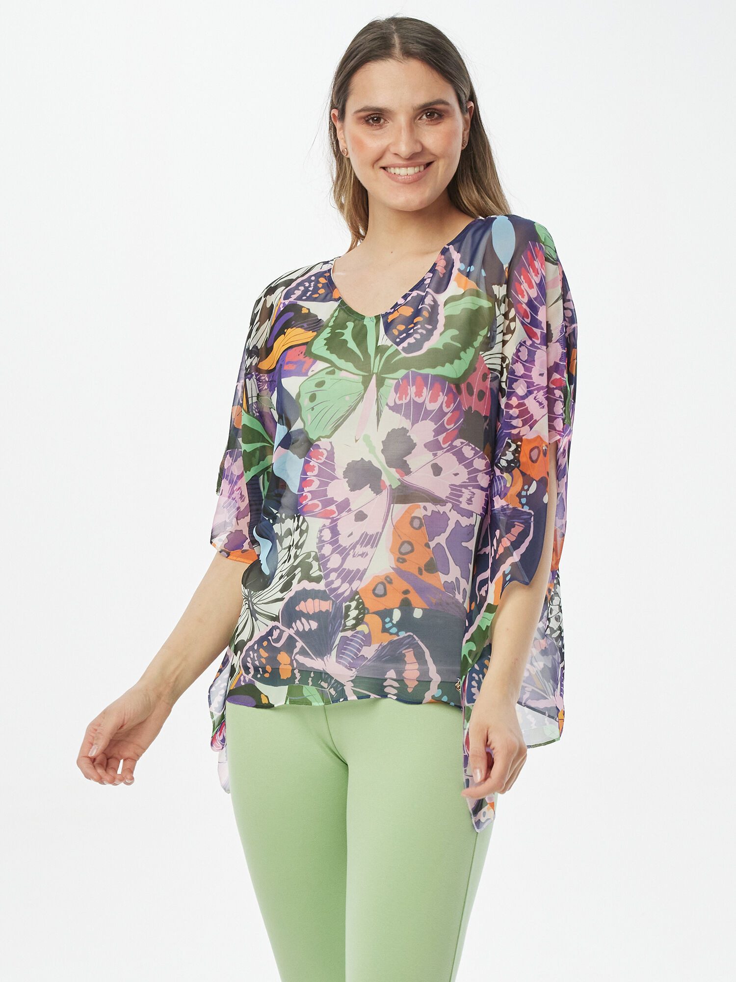 Christian Materne Langarmshirt Fledermausshirt Figurumspielend mit Schmette günstig online kaufen