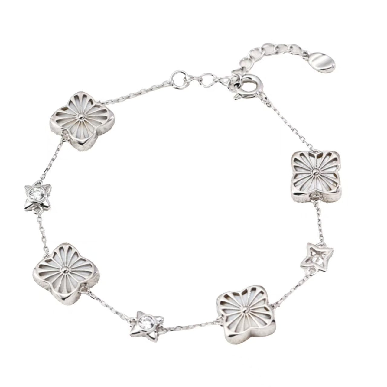 Silberarmband kleeblatt armband,armband silber 925 damen,armband mädchen,Jahrestag