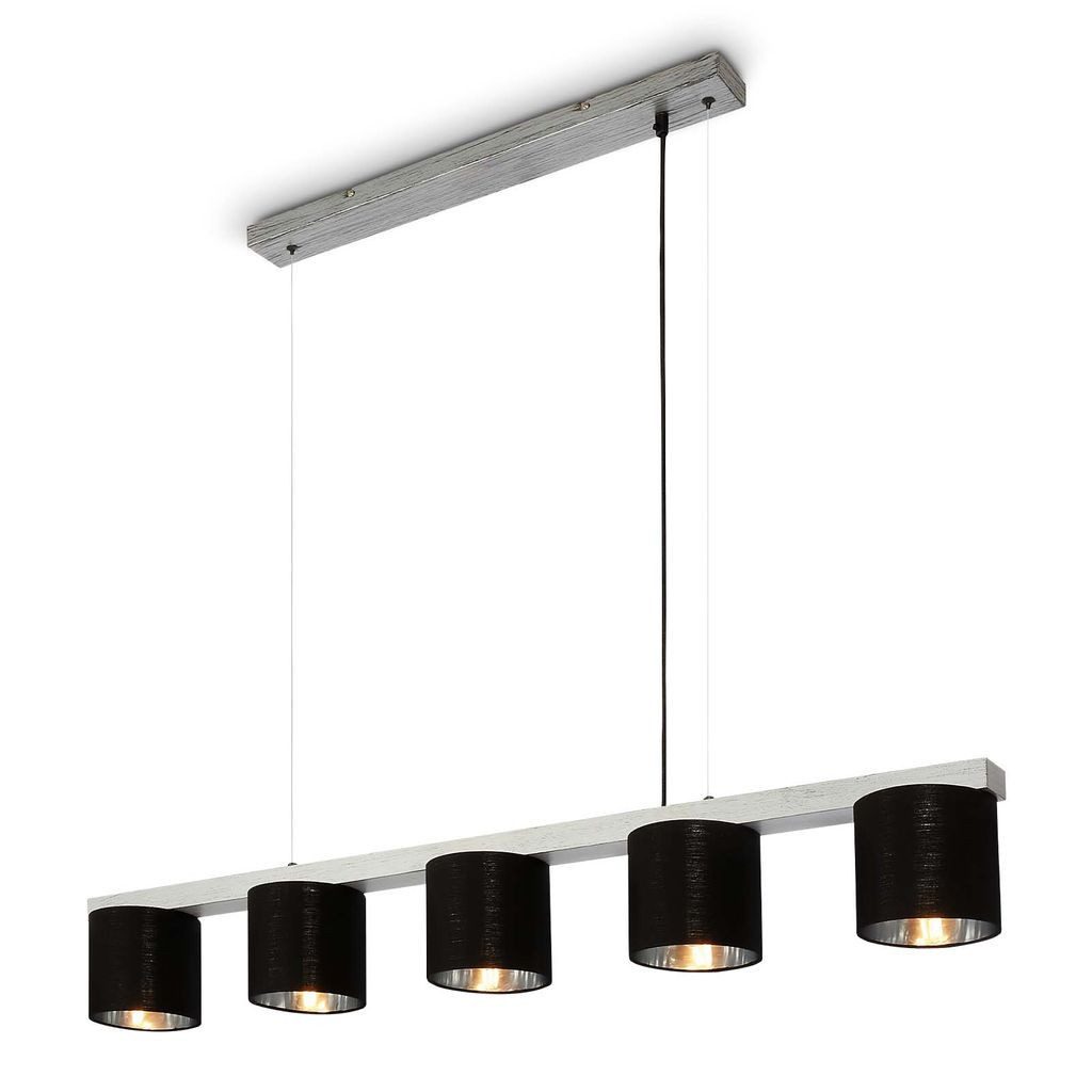 Briloner Leuchten LED Pendelleuchte 4736-054, ohne Leuchtmittel, 2700K - Extra-Warmweiß, Hängelampe, 110x150x136cm, Schwarz, max.25W, E14, Esszimmer, Küche
