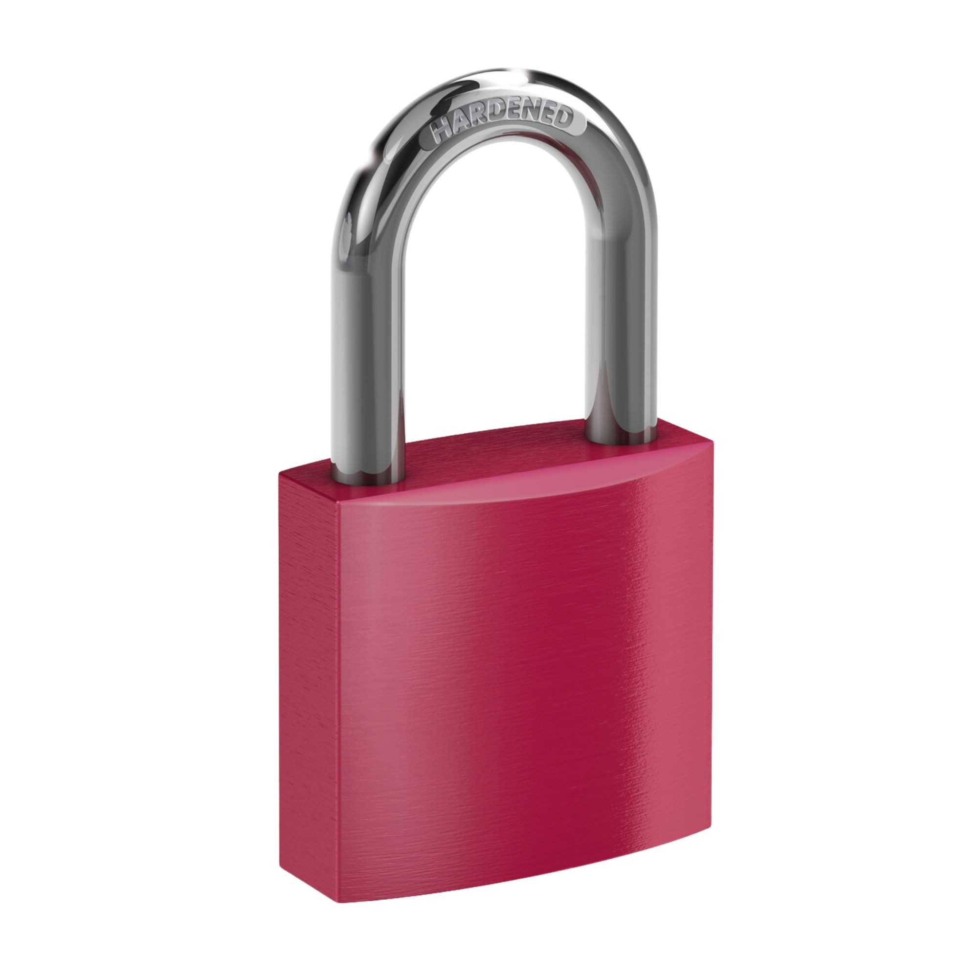 BASI Vorhängeschloss Vorhangschloss, (Spar-Set, 1-tlg), Breite 40 mm, Aluminium, Stahlbügel, VS, gravurfähig, Rot