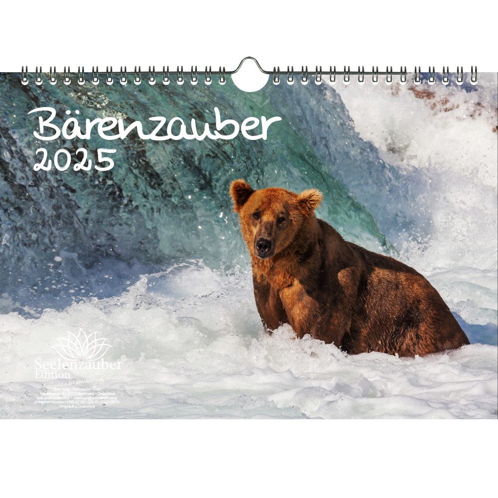 Seelenzauber Wandkalender Bärenzauber DIN A4 Kalender für 2025 Bären