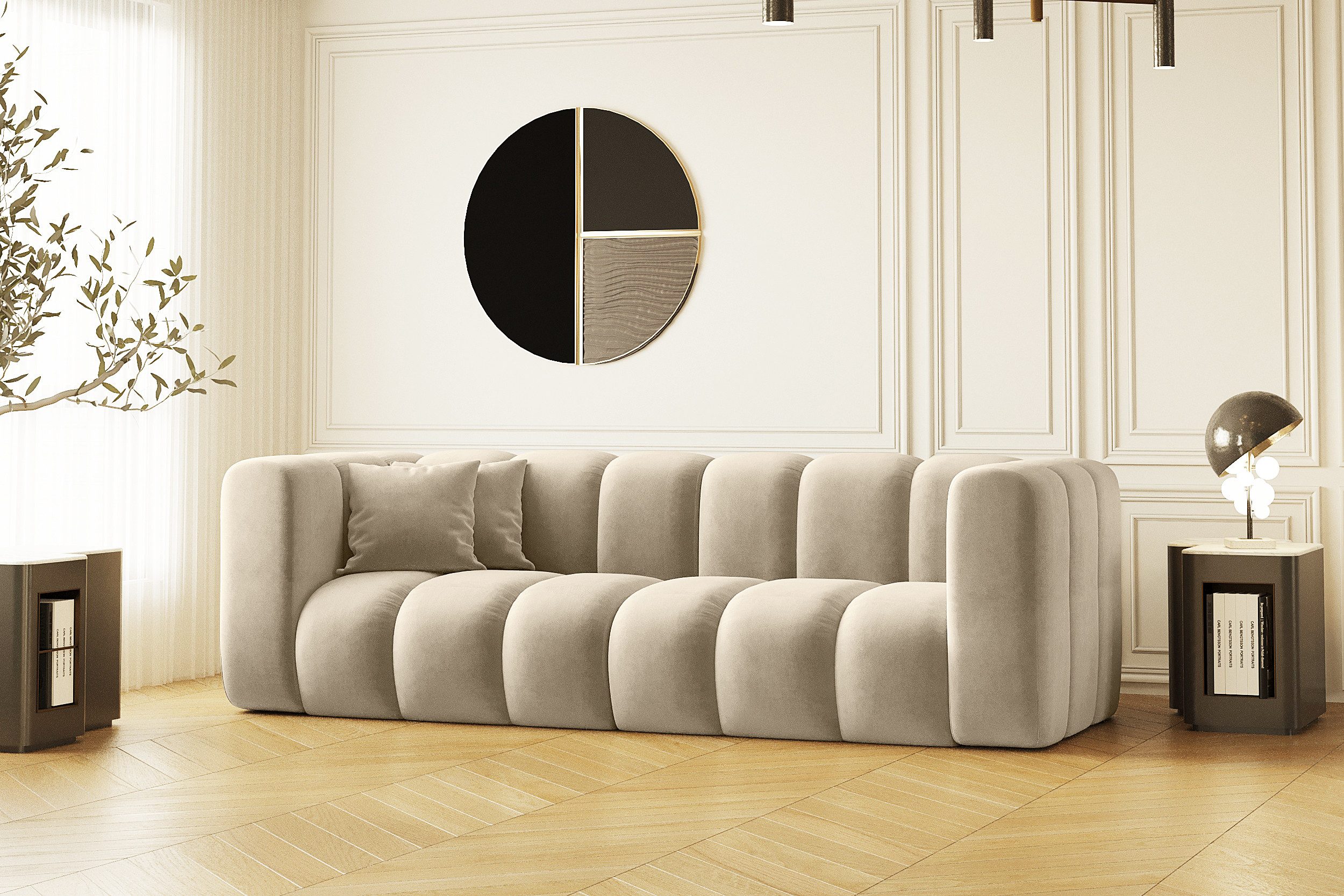 Kaiser Möbel Sofa Couch, Dreisitzer Grand Modular Stoff Salvador und Haga, günstig online kaufen