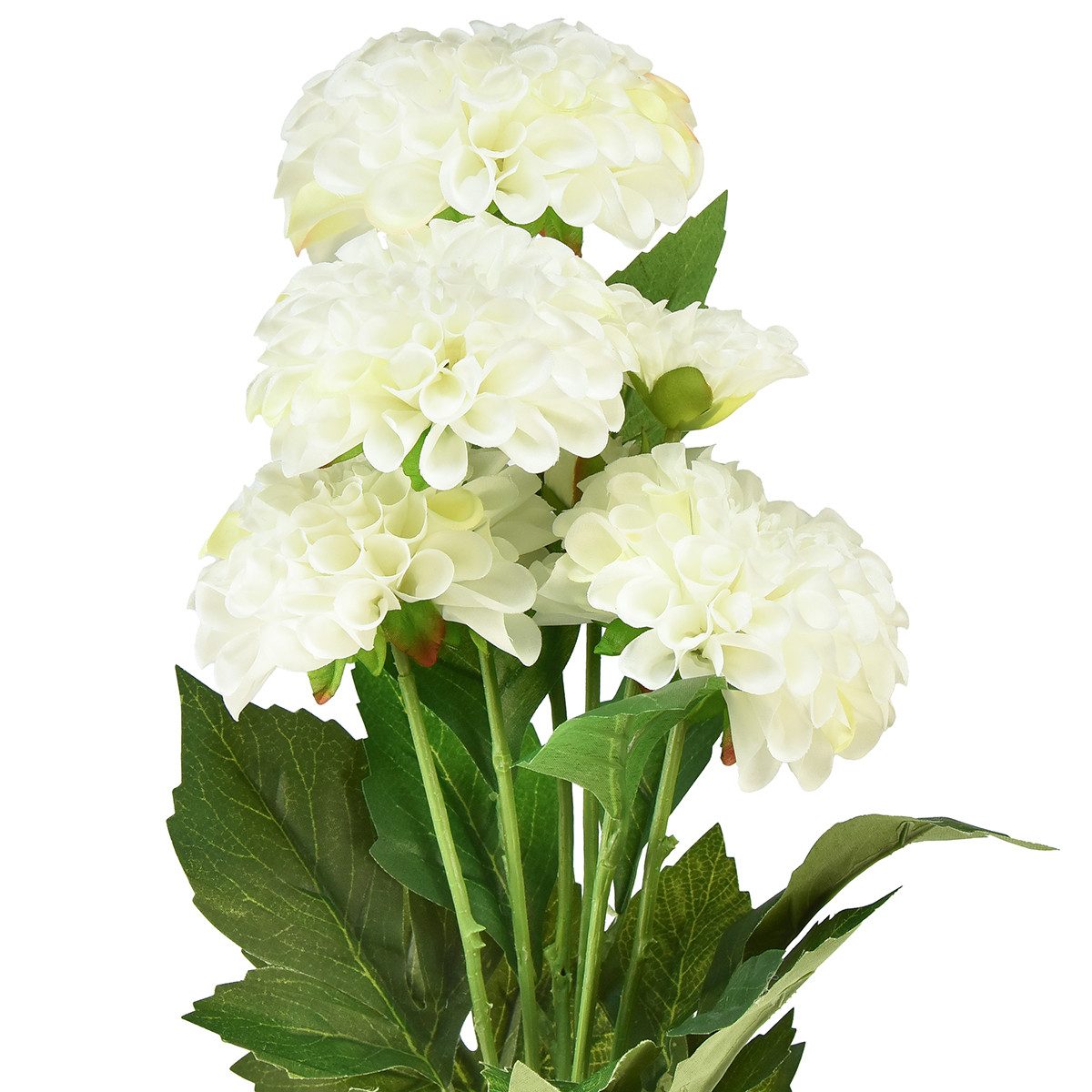 Kunstblume Kunstblumen Deko Dahlien Weiß 50cm - Elegante künstliche, Florists Products, Höhe 50 cm