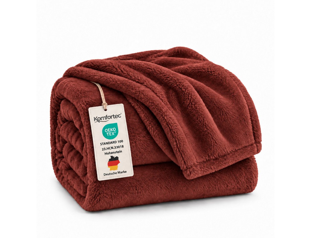 Wohndecke Kuscheldecke 260 g/m², flauschige Wohndecke, Fleecedecke, Oeko-Tex, Komfortec