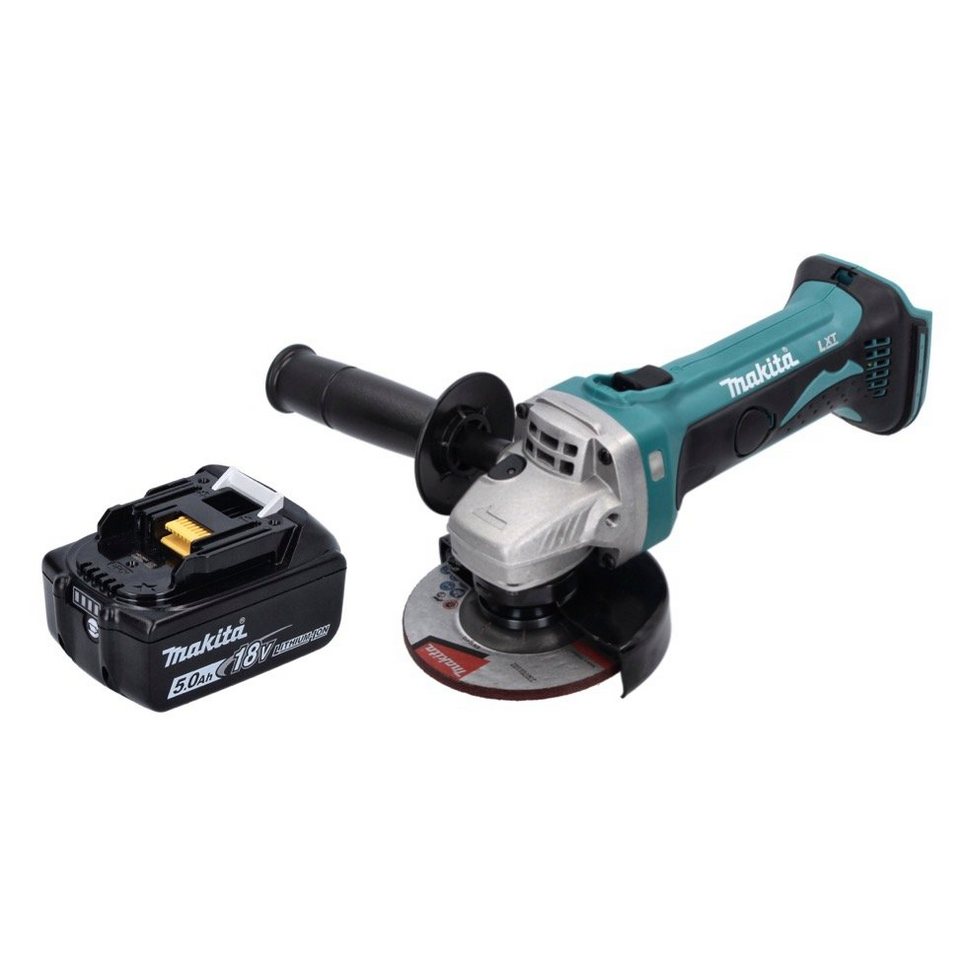 Thumbnail - Makita Winkelschleifer DGA 452 T1 Akku Winkelschleifer 18 V 115 mm + 1x Akku 5,0 Ah - ohne L