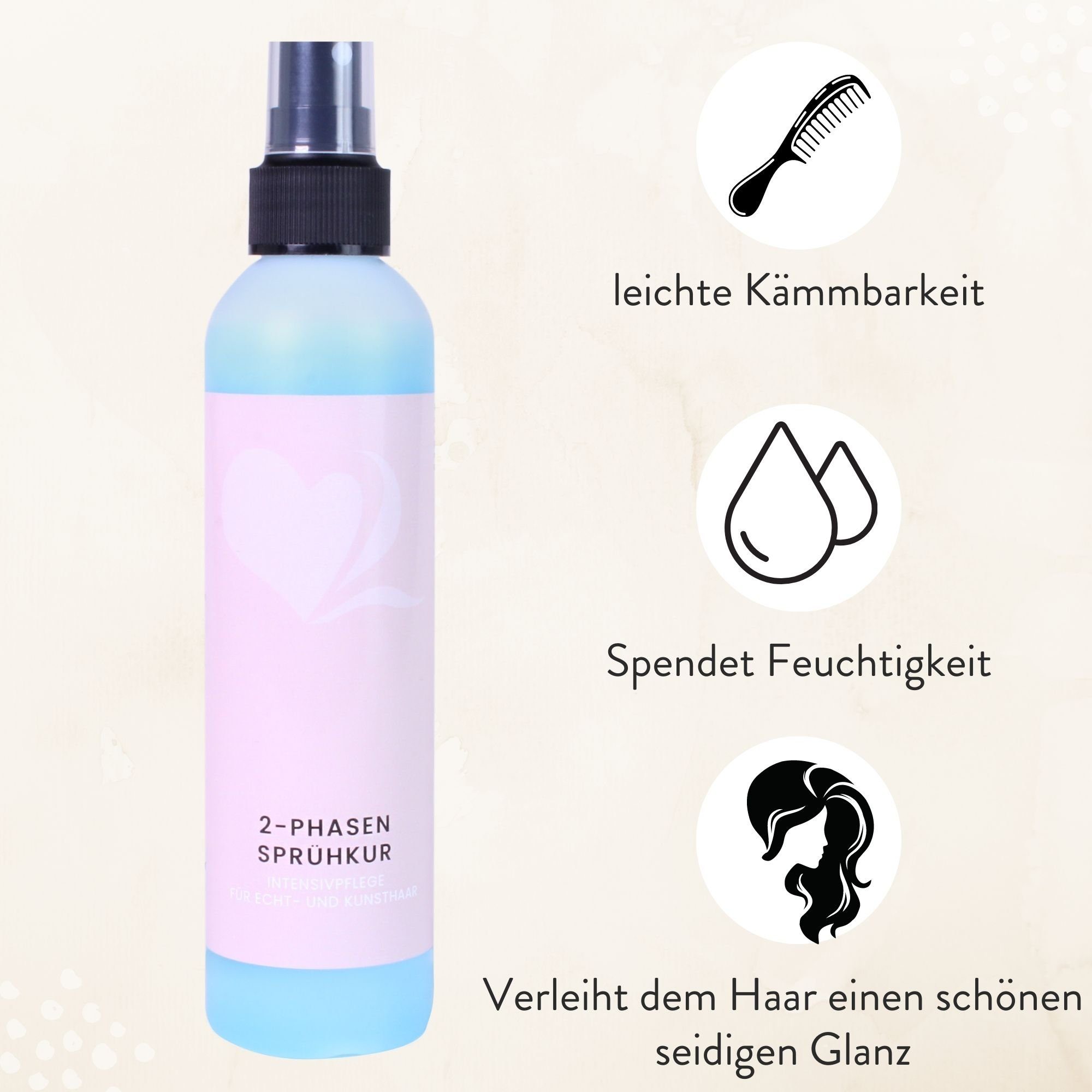 hair2heart Echthaar-Extension 2-Phasen Sprühkur für Extensions 200ml