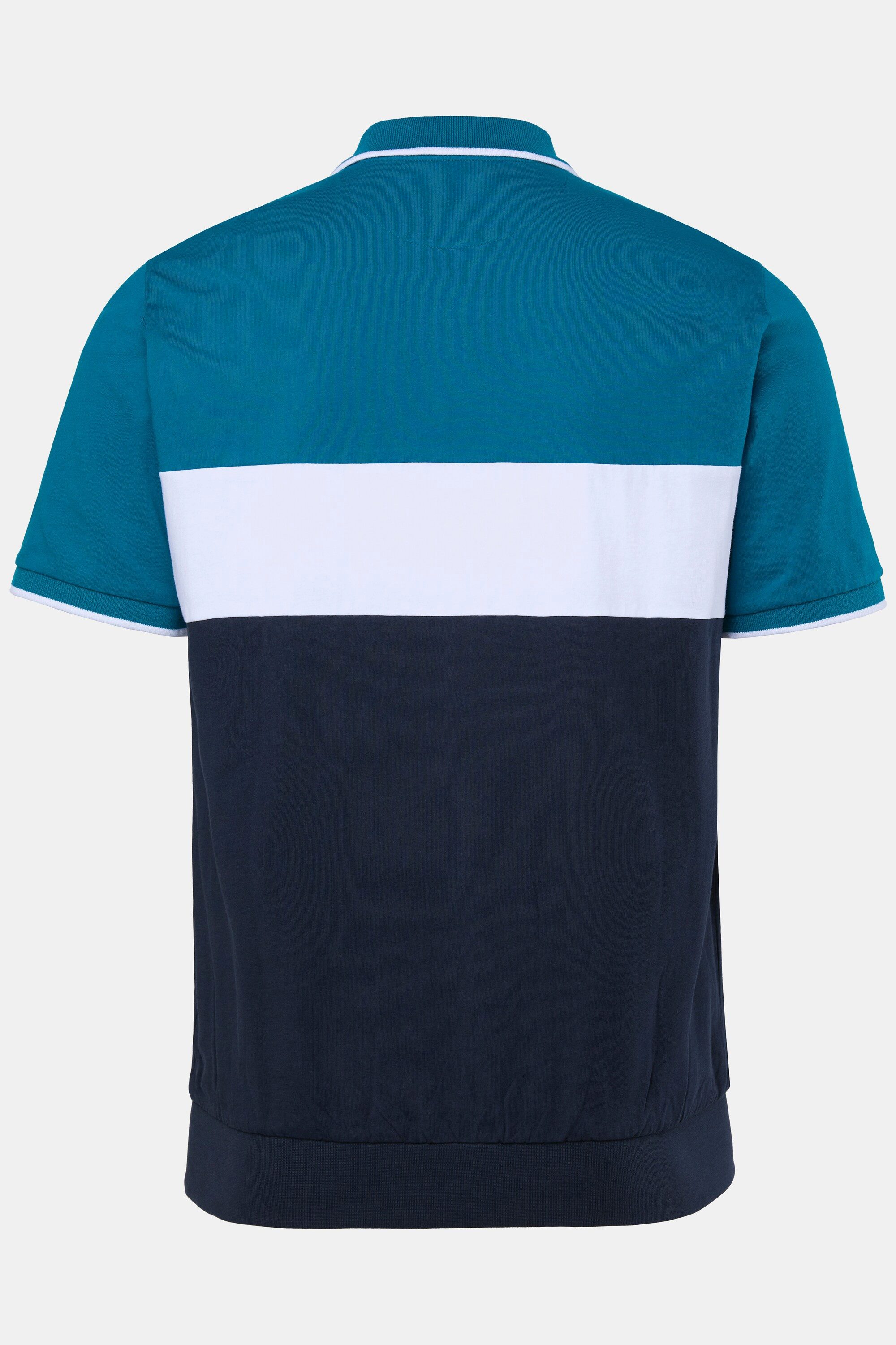 Men Plus Poloshirt Poloshirt Bauchfit Colorblocking Halbarm