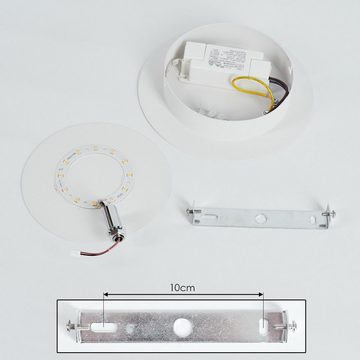 hofstein Wandleuchte »Cataeggio« Wandlampe aus Metall in Weiß/Chromfarben, 3000 Kelvin, verstellbare LED Leuchte mit Lichteffekten, LED, 430 Lumen