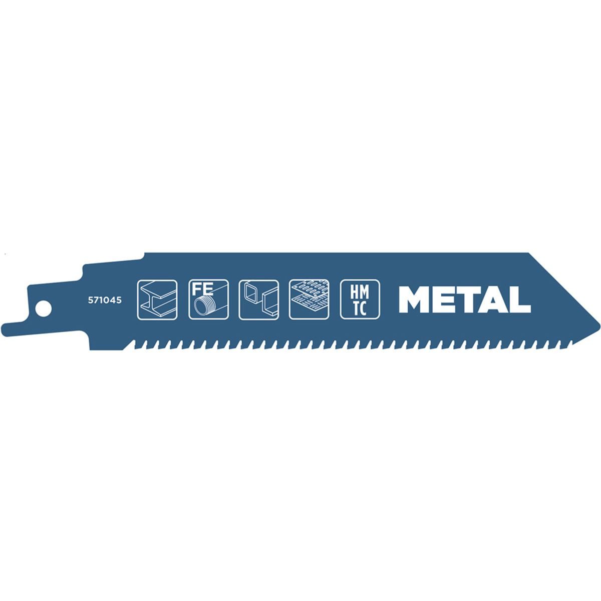 kwb Säbelsägeblatt kwb Bimetall-Säbelsägeblatt für Metall, 152 mm (geeignet für Stahl, Ei, Bimetall-Säbelsägeblatt für Metall, 152 mm (für Stahl, Eisen, Metallpr
