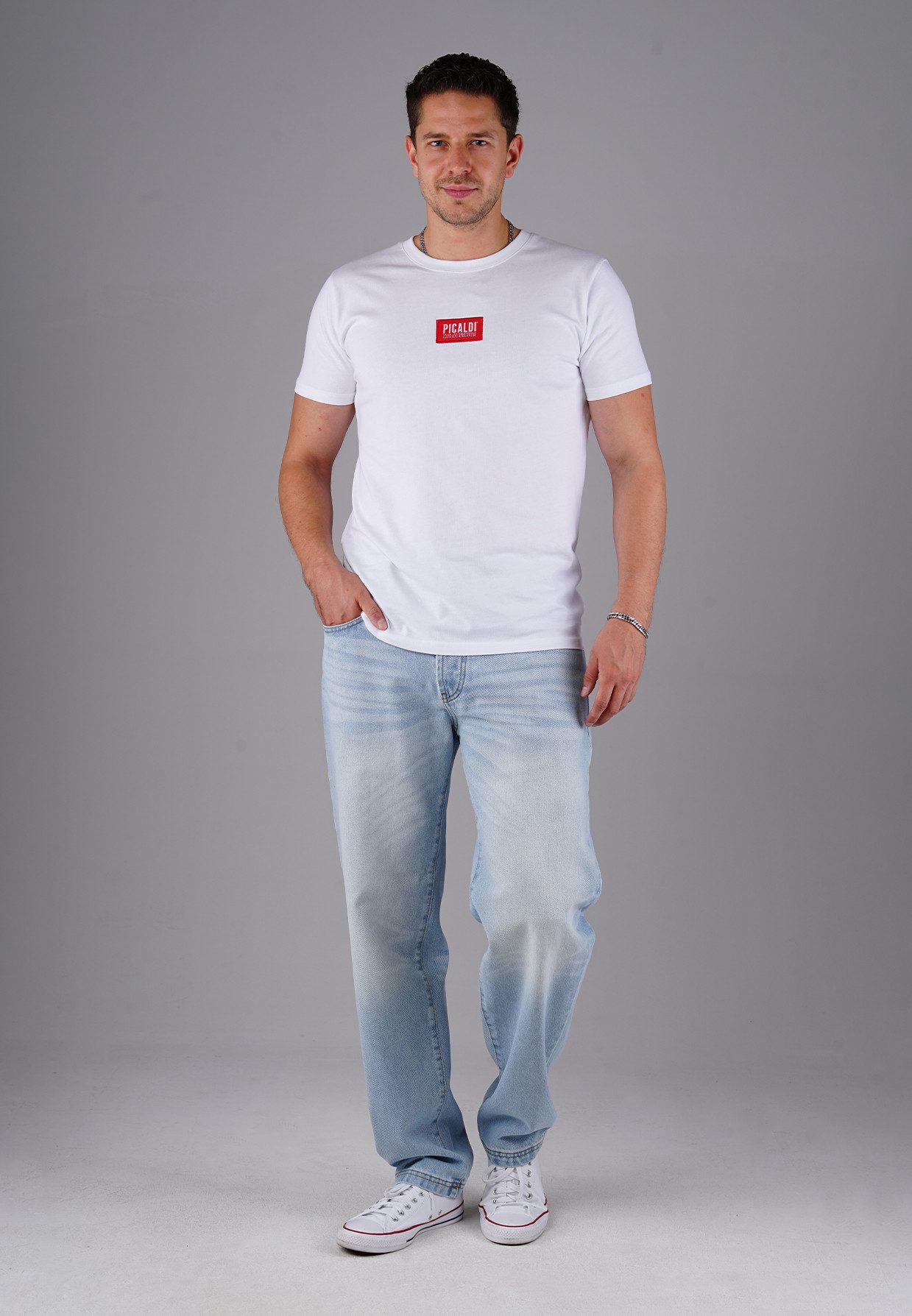 PICALDI Jeans 5-Pocket-Jeans Relax Fit Tapered Zicco 472 Diamond - Icewashed Sky (1-tlg) Clean Tapered Karottenschnitt