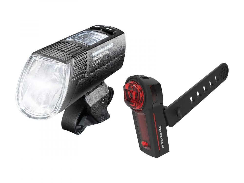 Trelock Fahrradbeleuchtung Trelock Licht-Set LS 760 I-Go Vision und LS 740 Vector Signal 100 Lux