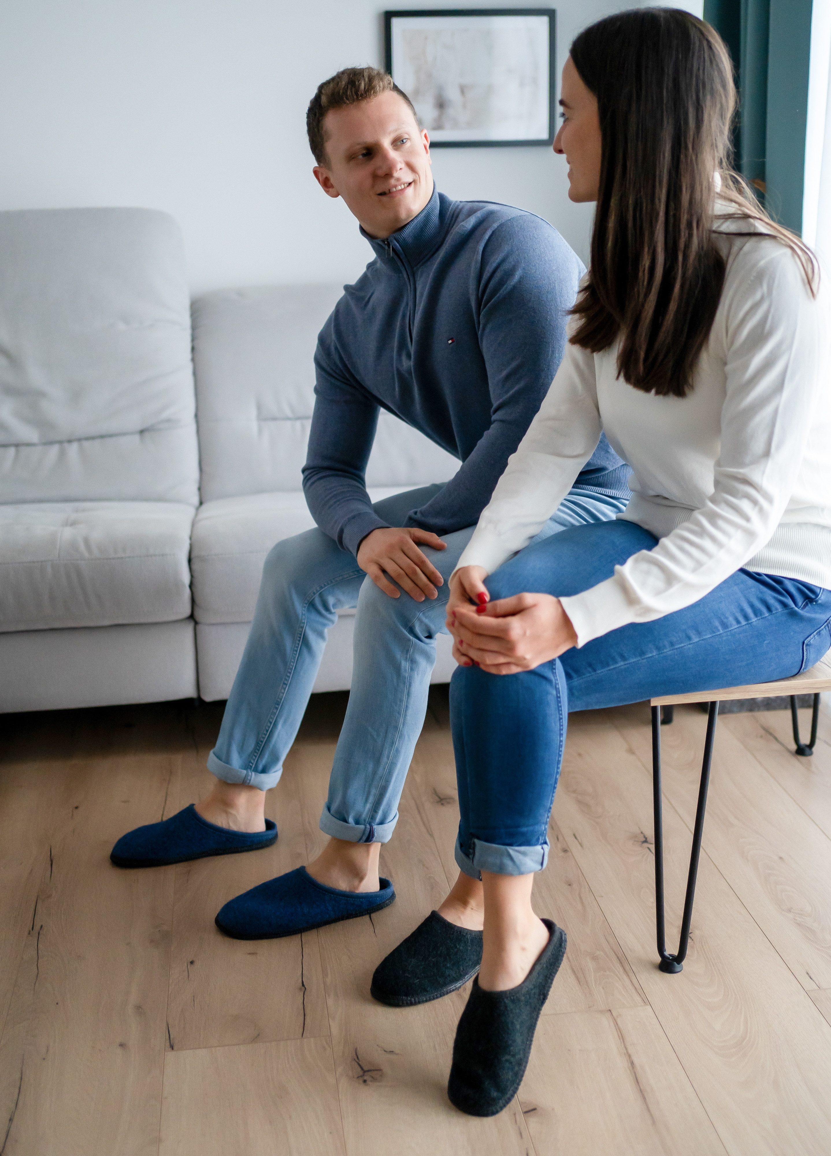 Beck Hüttenschuh Home Hüttenschuhe (aus Österreich, warme Füße für Damen und Herren) Patentierte, rutschfeste Filzsohle, waschbar 30°