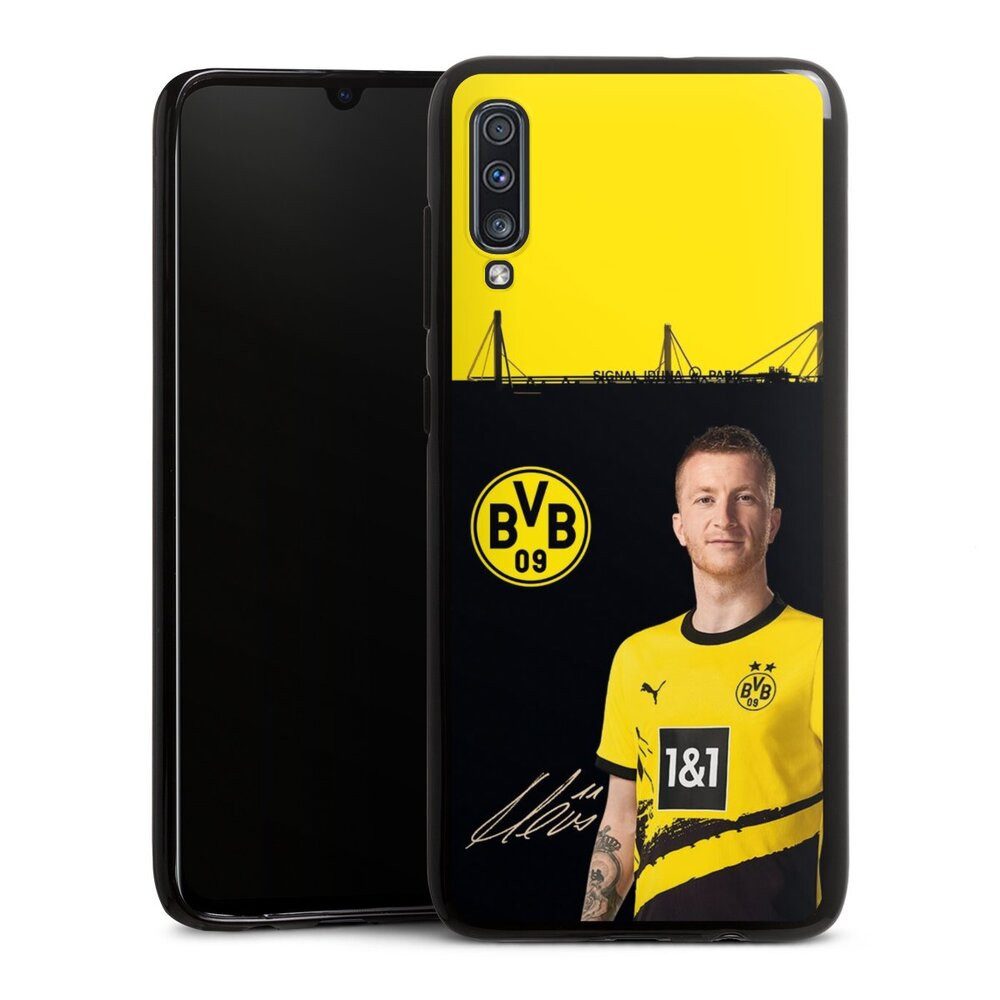 DeinDesign Handyhülle Borussia Dortmund Marco Reus BVB Marco Reus 23/24, Samsung Galaxy A70 Silikon Hülle Bumper Case Handy Schutzhülle
