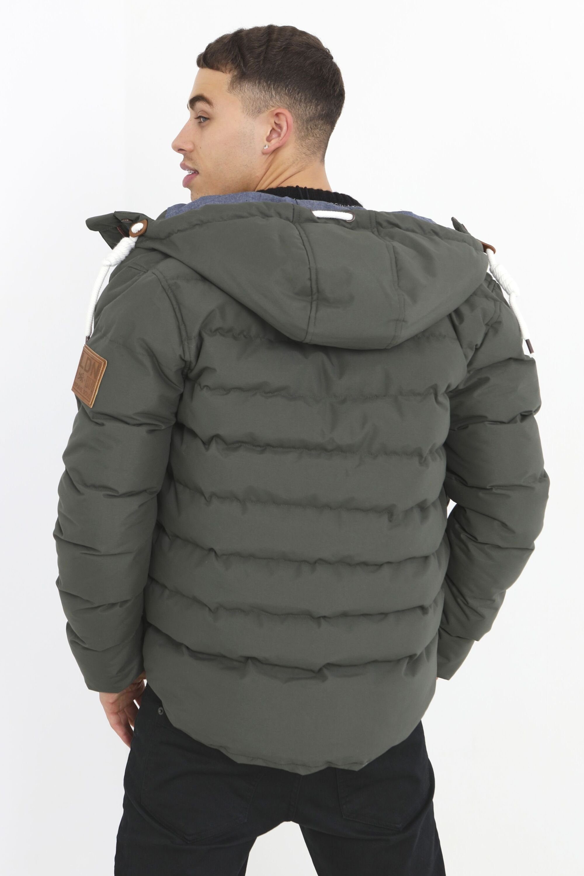 Brave Soul Winterjacke 'CHANDLER' mit Kapuze olive