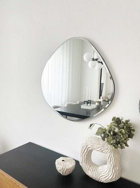 LEVOO Wandspiegel Letizia (getönt) / Bianca (nicht getönt) asymmetrischer Wandspiegel, Designerspiegel (60 x 60 x 2,2 cm)