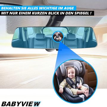 MAVURA Spiegel BABYVIEW Rücksitzspiegel Baby Auto Spiegel Babyspiegel 360° schwenkbar, Rücksitz Halterung für Kopfstütze Rückspiegel Crash Test bruchsicher