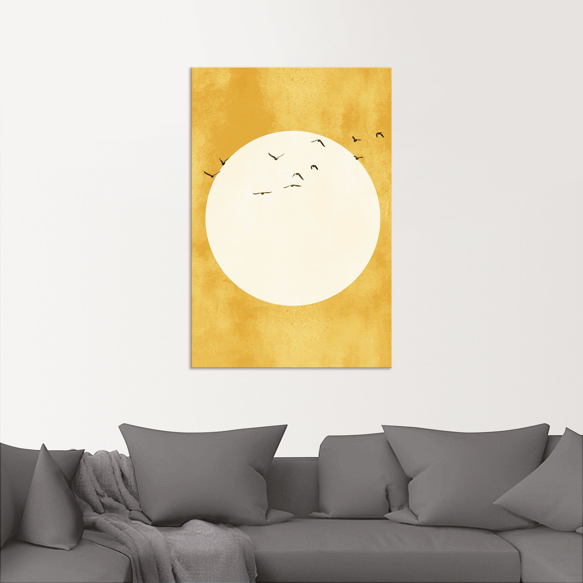 versch. oder St), Ewiger Artland Größen Alubild, als Sonnenschein, Wandbild in Leinwandbild, (1 Himmelsbilder Wandaufkleber Poster
