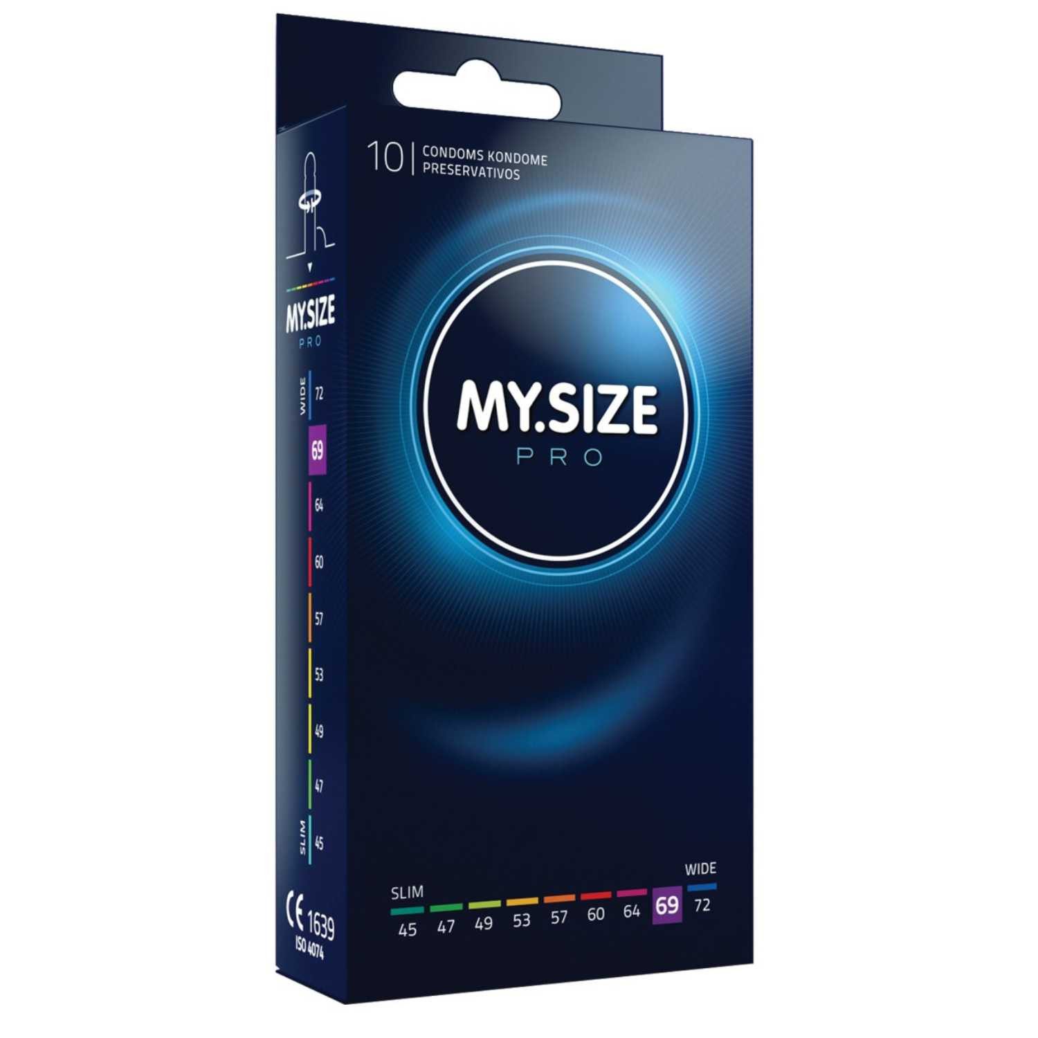 My Size pro Kondome Kondome nach Größen 10er Pack 45 47 49 53 57 60 64 69 72