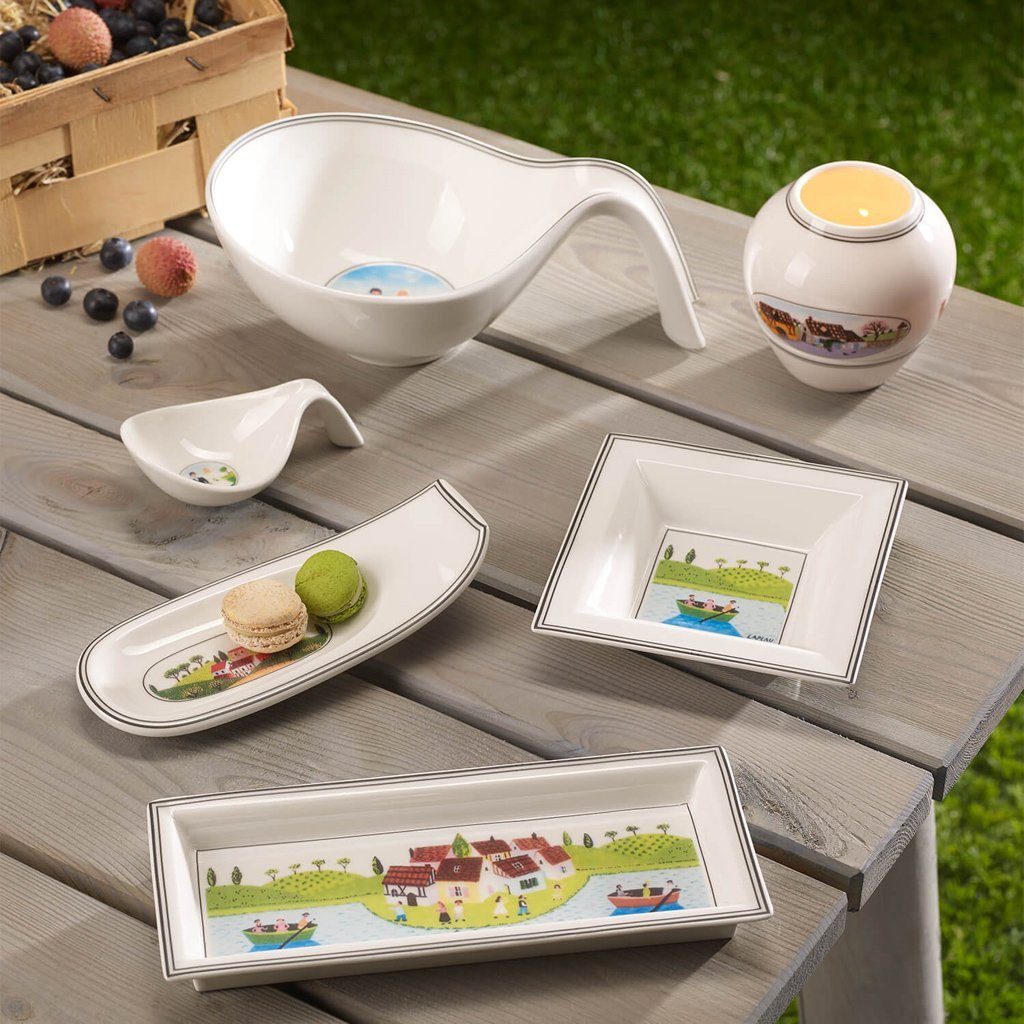 Villeroy & Boch Müslischale Design Naif Gifts rechteckige Schale, Porzellan, (1-tlg), Premium Porcelain, mikrow.- & spülm.sicher, Made in Germany