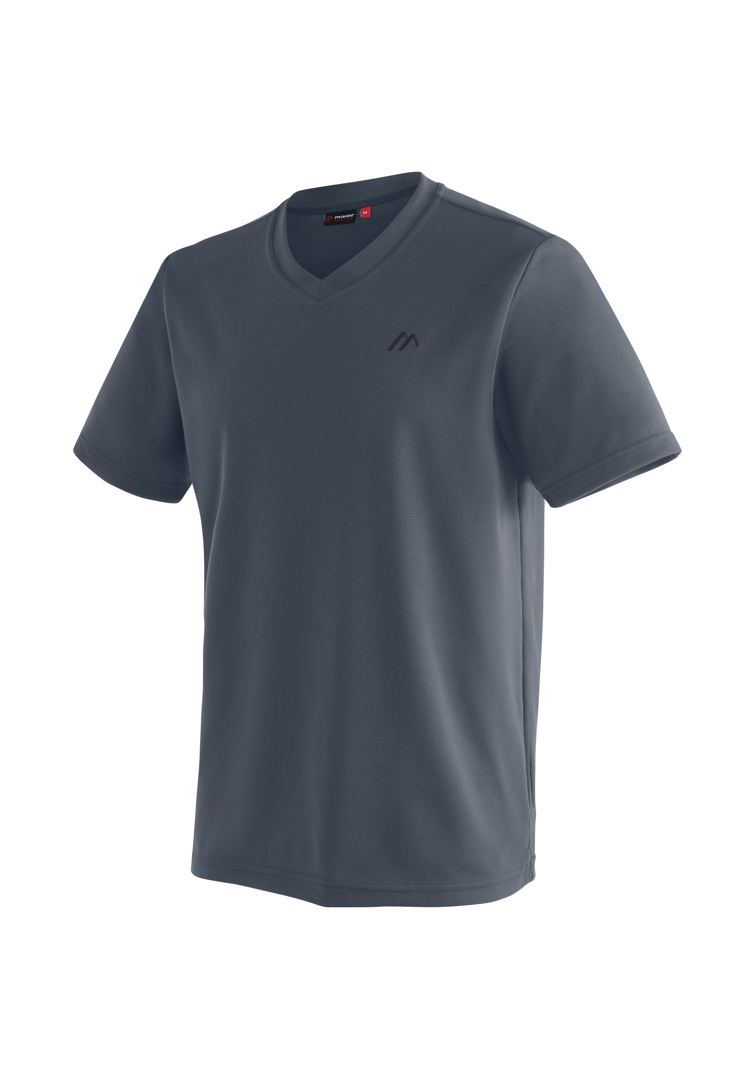 Maier Sports Funktionsshirt Wali Herren T-Shirt, Kurzarmshirt für Wandern und Freizeit grau