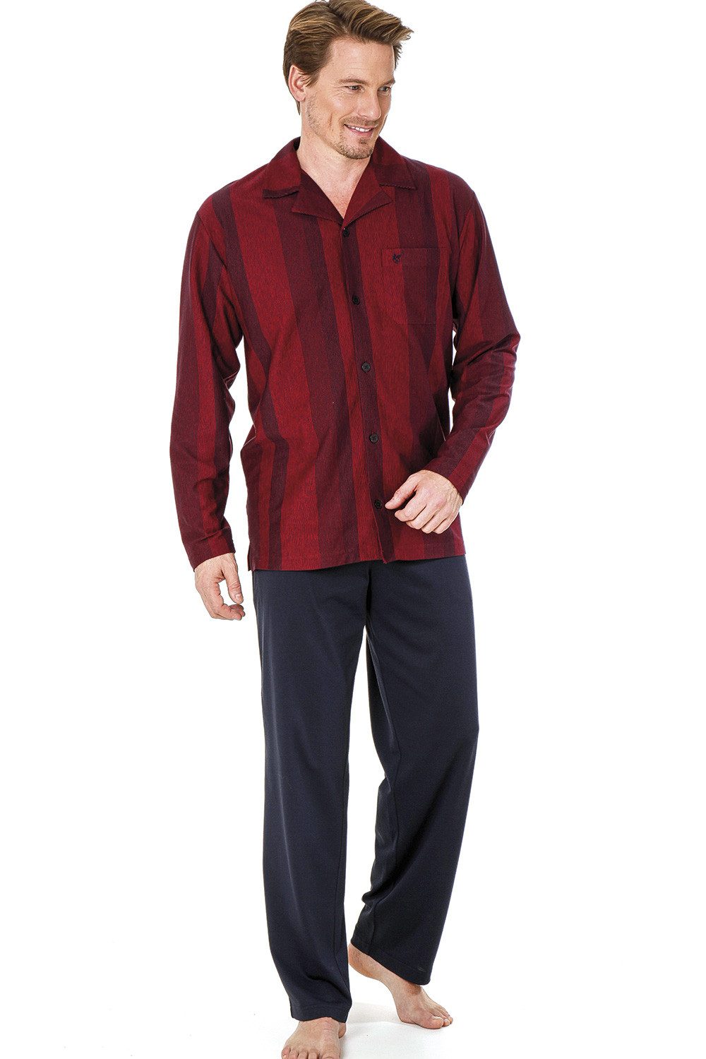 Pyjama Hajo Herren Schlafanzug lang