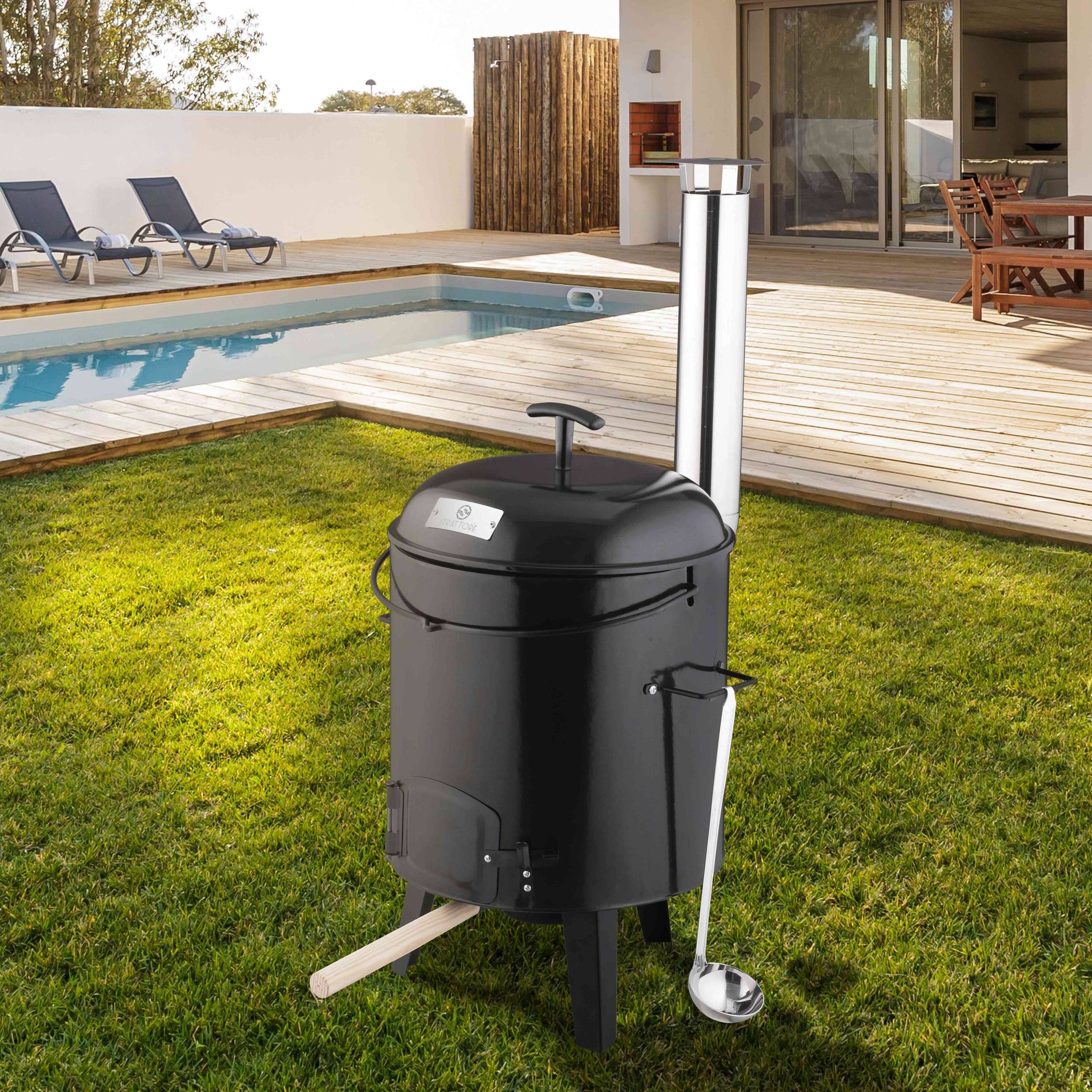 Strattore Holzkohlegrill 5in1 Gulaschkanone / Gulaschkessel 19 Liter – Bild 2 von 5