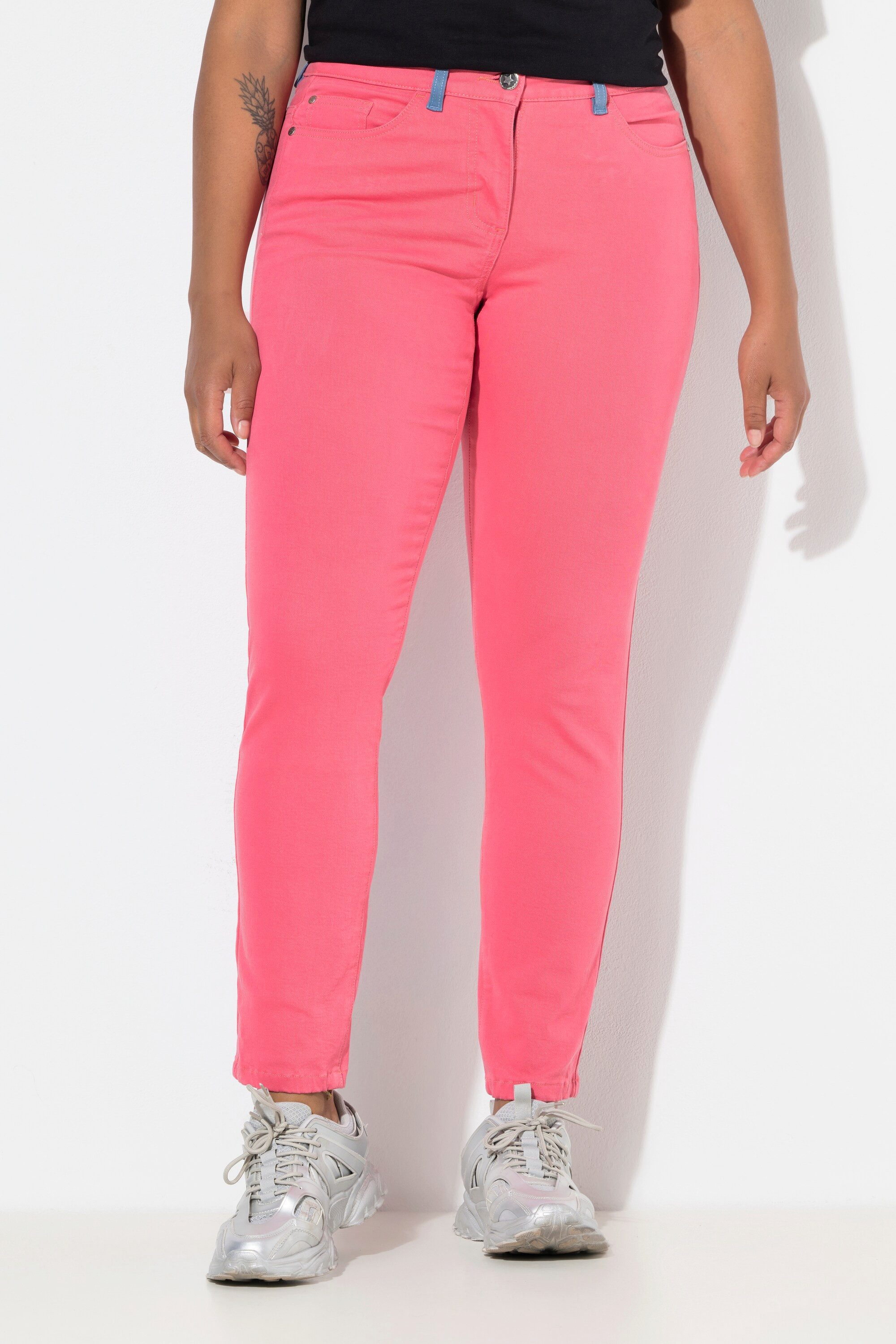 Angel of Style Röhrenjeans Jeans Emma Slim Fit farbige Gesäßtaschen 5-Pocket